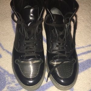 Black leather Balenciaga sneakers